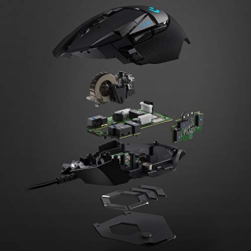👉 Gaming-Maus mit 25K DPI optischem Sensor – RGB-Beleuchtung, Gewichtstuning, 11 programmierbare Tasten, anpassbare Profile, PC/Mac, Schwarz