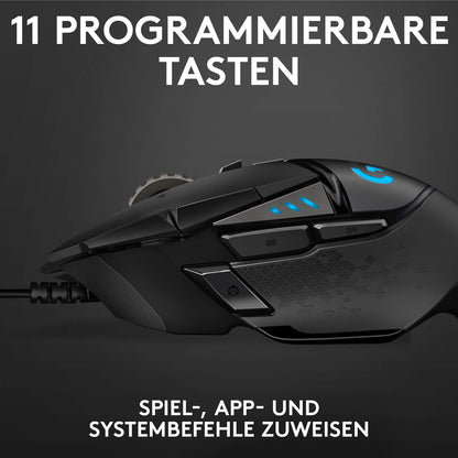 👉 Gaming-Maus mit 25K DPI optischem Sensor – RGB-Beleuchtung, Gewichtstuning, 11 programmierbare Tasten, anpassbare Profile, PC/Mac, Schwarz