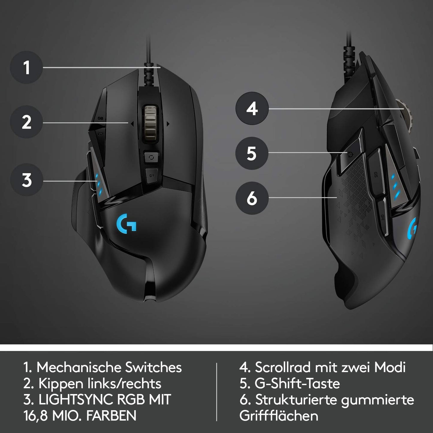 👉 Gaming-Maus mit 25K DPI optischem Sensor – RGB-Beleuchtung, Gewichtstuning, 11 programmierbare Tasten, anpassbare Profile, PC/Mac, Schwarz