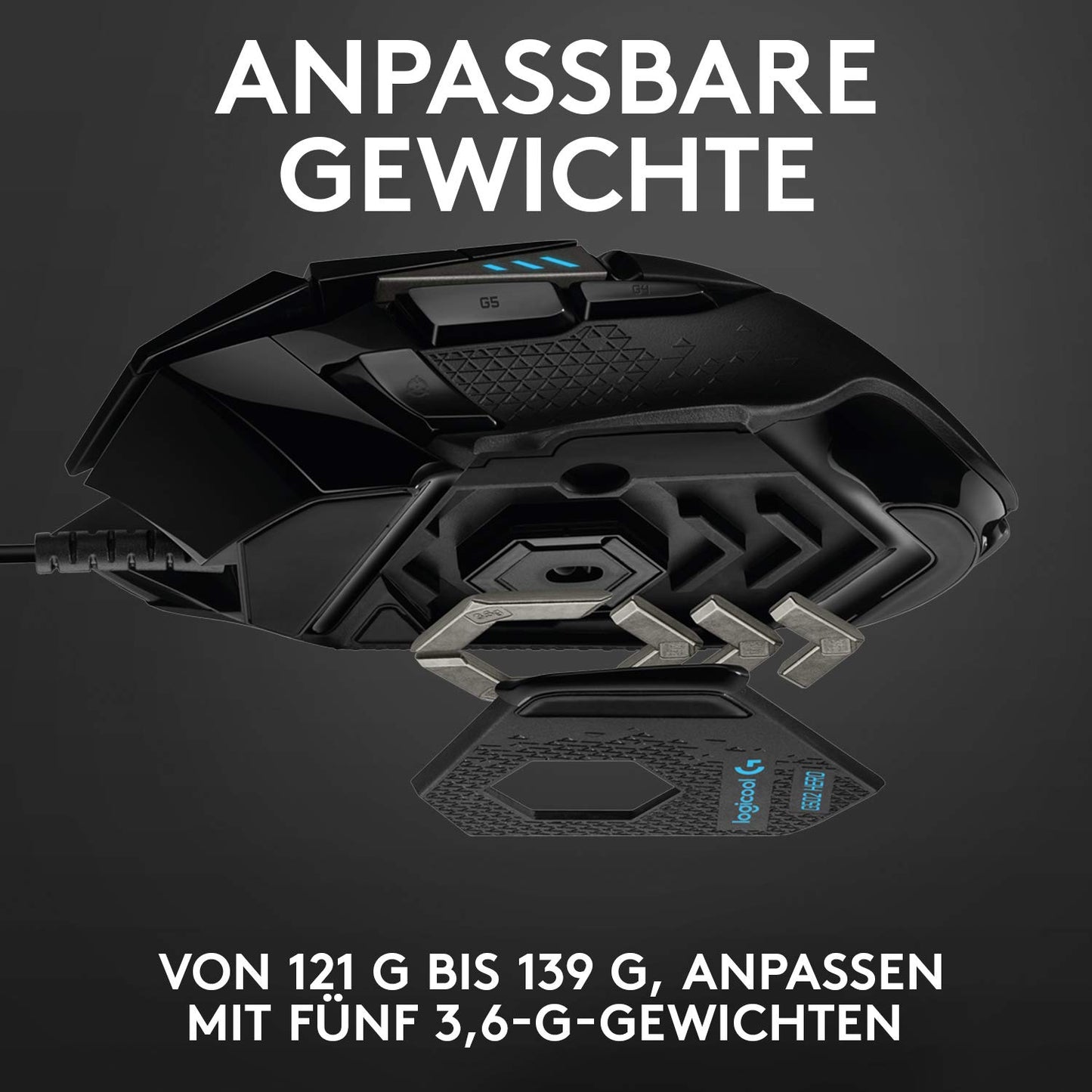 👉 Gaming-Maus mit 25K DPI optischem Sensor – RGB-Beleuchtung, Gewichtstuning, 11 programmierbare Tasten, anpassbare Profile, PC/Mac, Schwarz